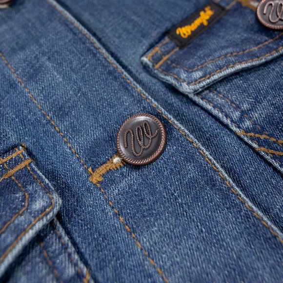 Texas A&M Wrangler Ladies Classic Denim Jacket - Picture 5 of 8